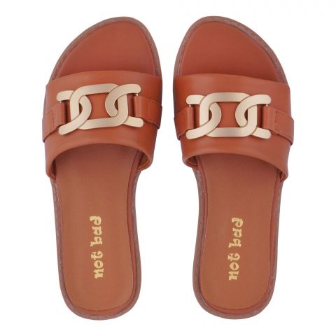 Kid's Slippers, For Girls, Brown, AK-58
