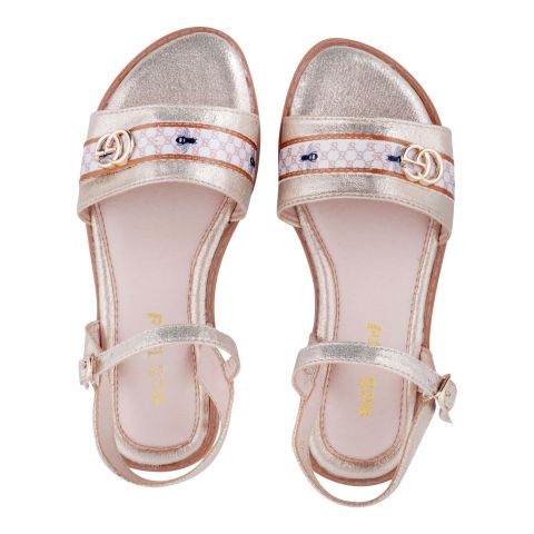 Kid's Sandals, For Girls, Gold, AK-55