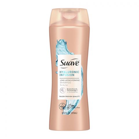 Suave Hyaluronic Infusion Long Lasting Hydrating Dry Hair Shampoo, 373ml