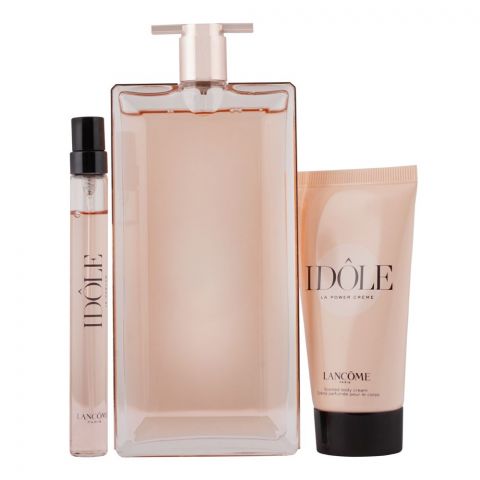 Lancome Idole Le Parfum Set For Women, EDT 100ml + EDT 10ml + Body Cream 50ml