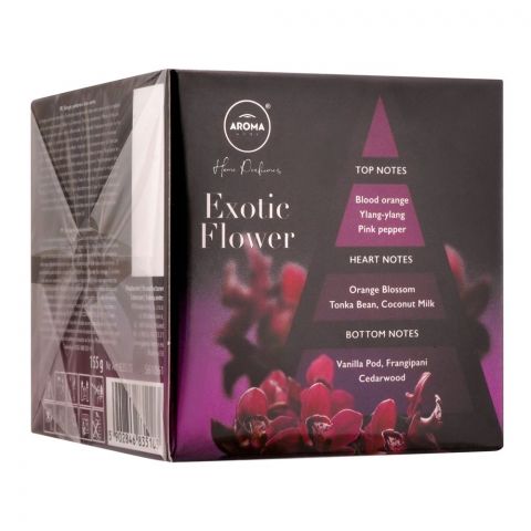 Aroma Home Exotic Flowers Scented Candle, 155g