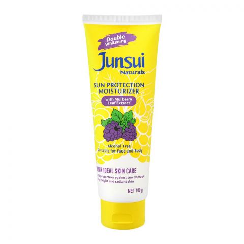 Junsui Double Whitening Sun Protection Moisturizer, Alcohol Free, 100g