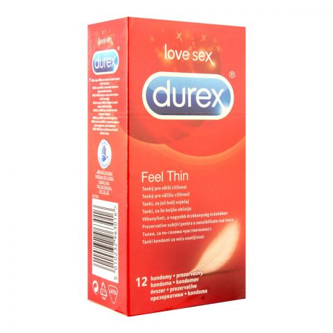 Durex Love Sex Feel Thin Condoms, 12-Pack