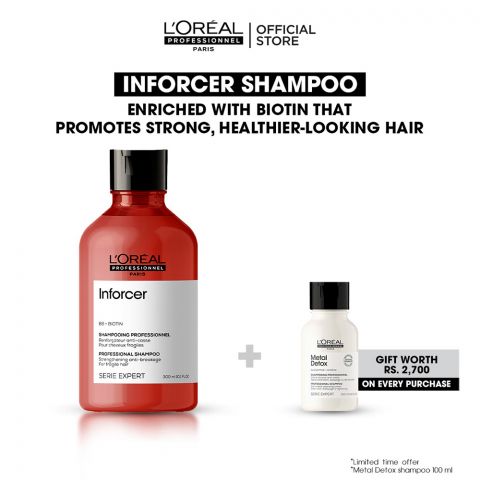 L'Oreal Professionnel Serie Expert B6 + Biotin Inforcer Fragile Hair Shampoo, 300ml