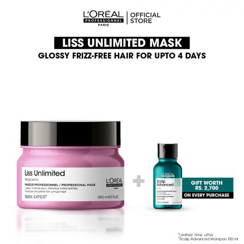 L'Oreal Professionnel Serie Expert Pro-Keratin Liss Unlimited Professional Masque, 250ml