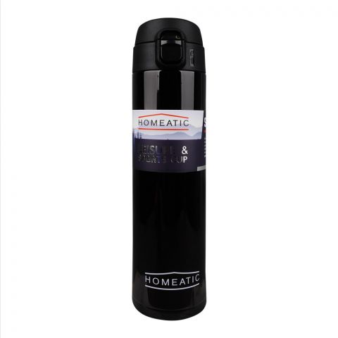 Homeatic Steel Water Bottle, 500ml Capacity, Purple, KD-837