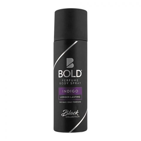 Bold Black Collection Indigo Long Lasting Perfume Body Spray, 120ml