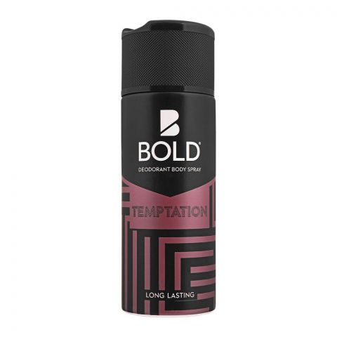 Bold Temptation Long Lasting Deodorant Body Spray, For Men, 150ml