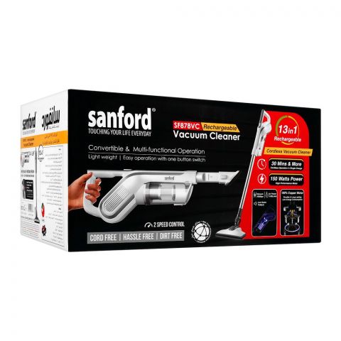 Sanford Cordless Rechargeable Vacuum Cleaner, 150W, SF-878VC