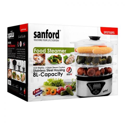 Sanford Food Steamer, 8L, SF-5755FS