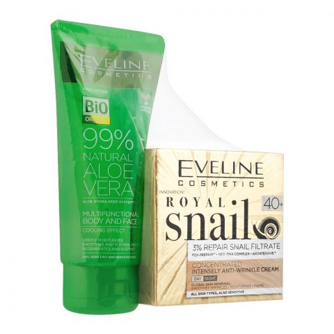Eveline Royal Snail Concentrated Intensely Anti-Wrinkle 40+ Day Night Cream, 50ml