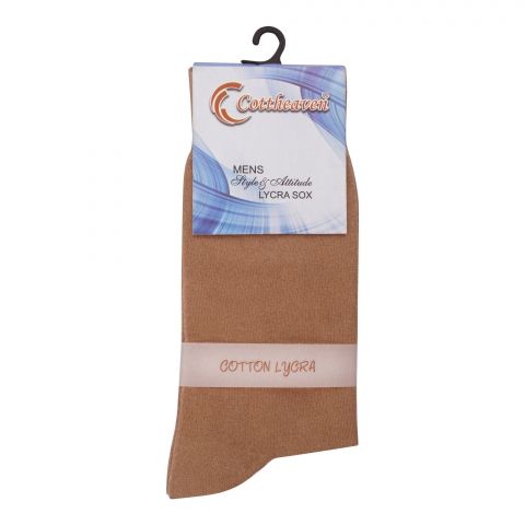 Cottheaven Men-Pack Cotton Lycra Socks, Cement