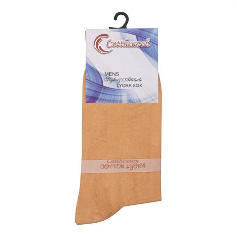 Cottheaven Men-Pack Cotton Lycra Socks, Skin