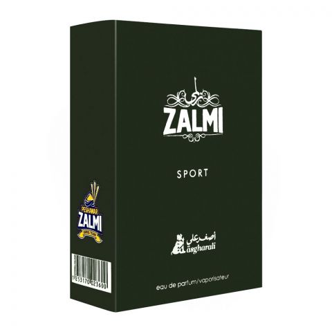 Asgharali Zalmi Sport Green Eau De Parfum, Fragrance For Men, 50ml