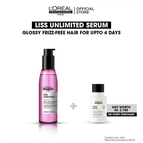 L'Oreal Professionnel Serie Expert Primrose Oil Liss Unlimited Smoother Serum, 125ml