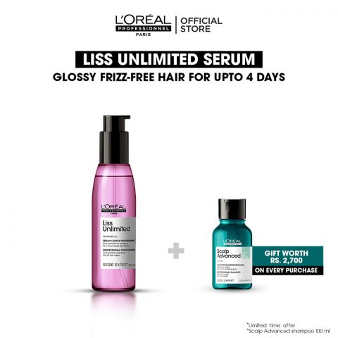 L'Oreal Professionnel Serie Expert Primrose Oil Liss Unlimited Smoother Serum, 125ml