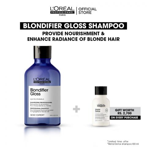 L'Oreal Professionnel Serie Expert Acai Polyphenols Blondifier Gloss Shampoo, 300ml