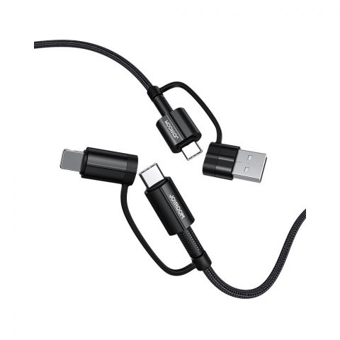 Joyroom 4-In-1 Multifunctional Data Cable, 1.2M, Black, S-1230G3