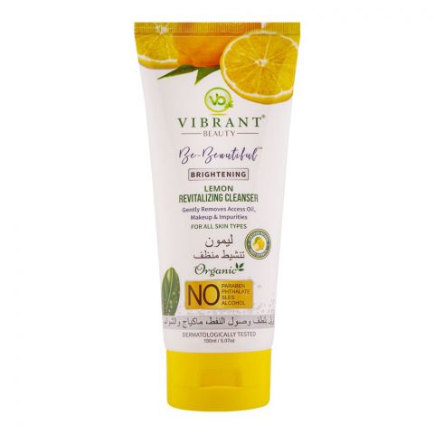 Vibrant Beauty Brightening Lemon Revitalizing Cleanser, For All Skin Types, 150ml