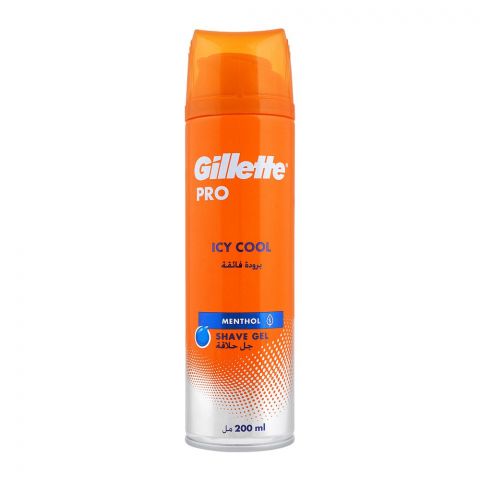 Gillette Pro Icy Cool Menthol Shave Gel, 200ml