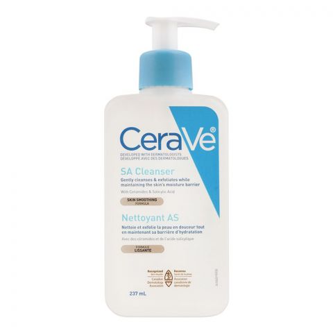 CeraVe Skin Smoothing Gently & Exfoliates SA Cleanser, 237ml