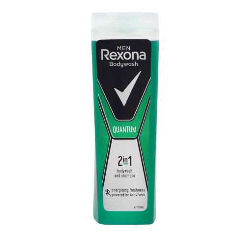 Rexona Men Quantum 2-In-1 Body Wash & Shampoo, 400ml
