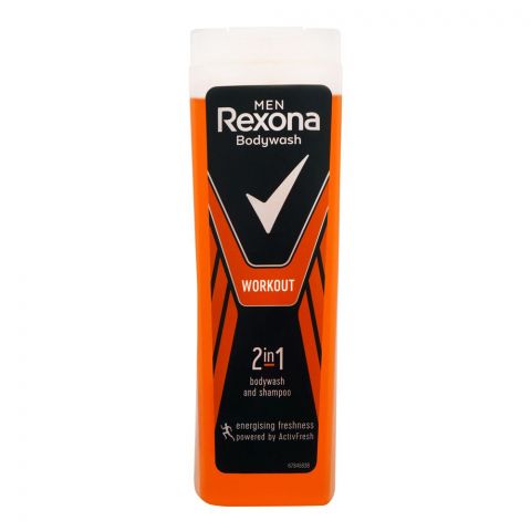 Rexona Men Workout 2-In-1 Body Wash & Shampoo, 400ml