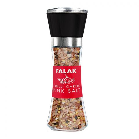 Falak Chilli Garlic Pink Salt, 150g, Grinder Bottle