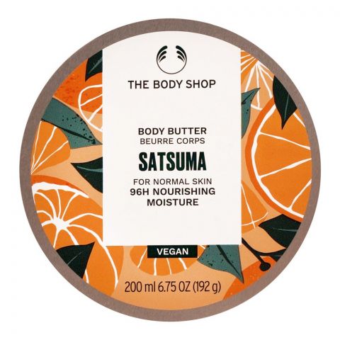 The Body Shop Satsuma 96H Nourishing Moisture Vegan The Body Butter, Normal Skin, 200ml
