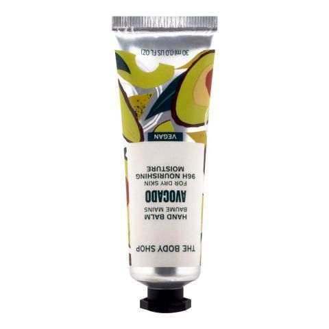 The Body Shop Avocado 96H Nourishing Moisture Vegan Hand Balm, Dry Skin, 30ml