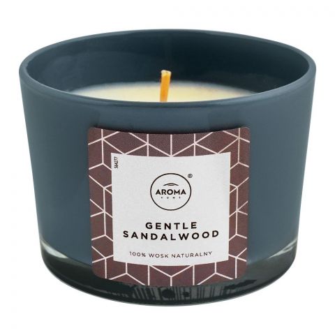 Aroma Home Gentle Sandalwood Scented Candle, 115g