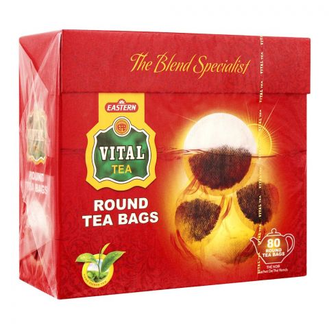 Vital Tea Round Tea Bags, 80-Pack