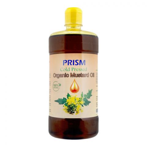 Prism Organic Mustard Oil, Bottle, 1 Liter