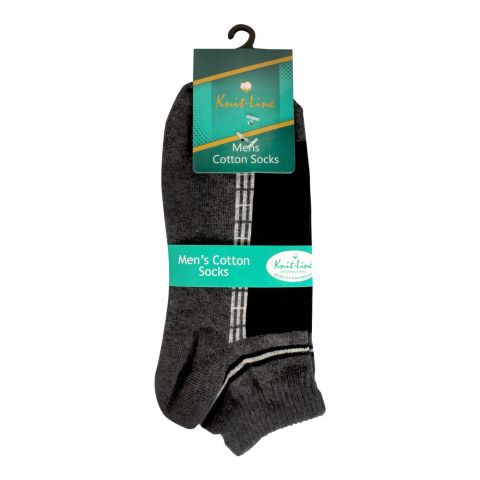 Knit Line Mens Cotton Socks, TR-Grey