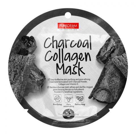Purederm Charcoal Collagen Mask, 18g