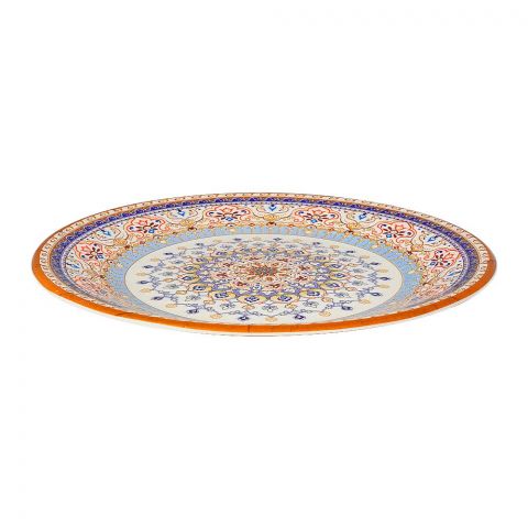 Sky Melamine Flat Plate, Golden, 9 Inches, Elegant Design, Durable Tableware