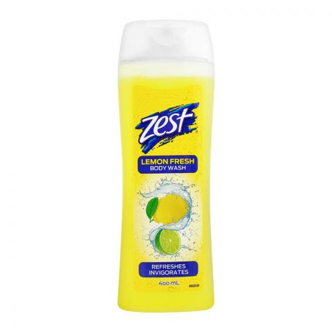 Zest Lemon Fresh Body Wash, 400ml