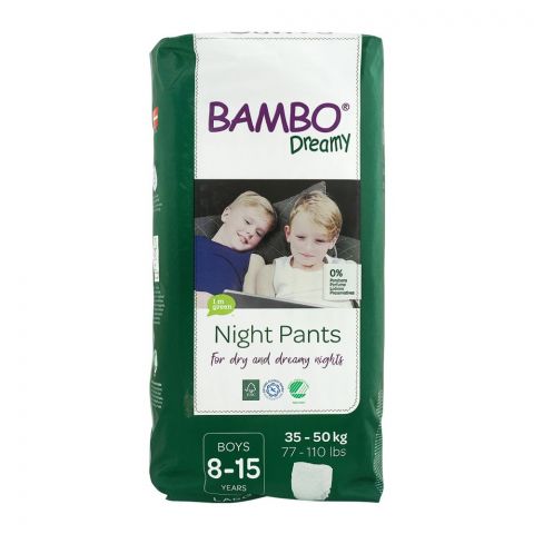 Bamboo Dreamy Night Pant For Boys, 8 to 15 KG, Large, 10-Pack
