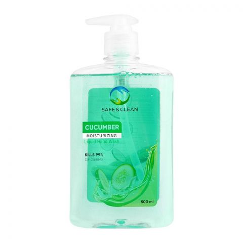 Safe & Clean Cucumber Moisturizing Liquid Hand Wash, 500ml