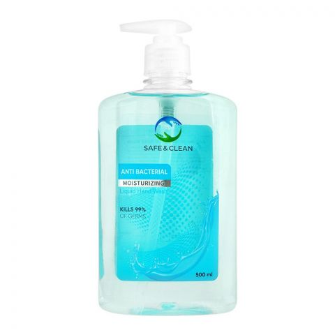 Safe & Clean Anti Bacterial Moisturizing Liquid Hand Wash, 500ml