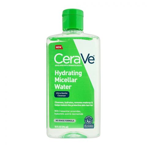 CeraVe Hydrating Micellar Water Ultra Gentle Cleanser, 296ml