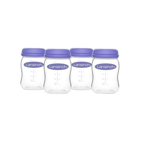 Lansinoh Breast Milk Storage Bottles, 4 x 160ml, BT20417CT1116