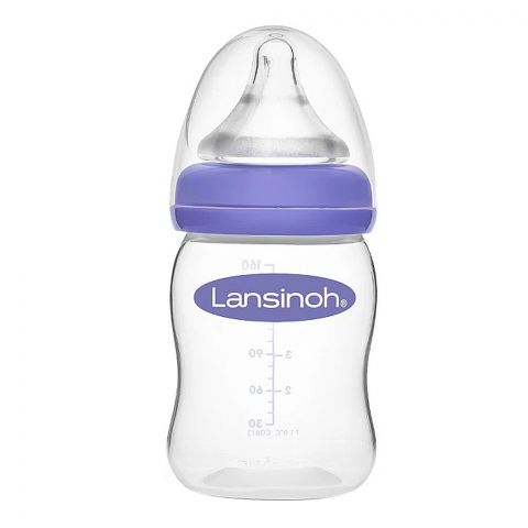 Lansinoh Feeding Bottle With Natural Wave Slow Flow Teat, 160ml, BT75820CT0620