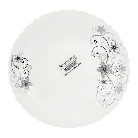 White Diamond Flat Plate, 10 Inches, No. 642