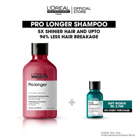 L'Oreal Professionnel Serie Expert Filler - A100 + Amino Acid Pro Longer Professional Shampoo, 300ml