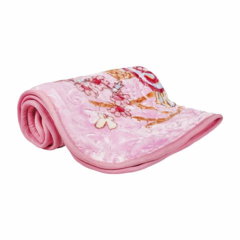 Plushmink Tiny Tots Cloudy Silk Soft Baby Blanket, Pink