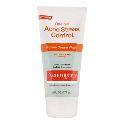Neutrogena Oil-free Acne Stress Control Power-Cream Wash, 177ml