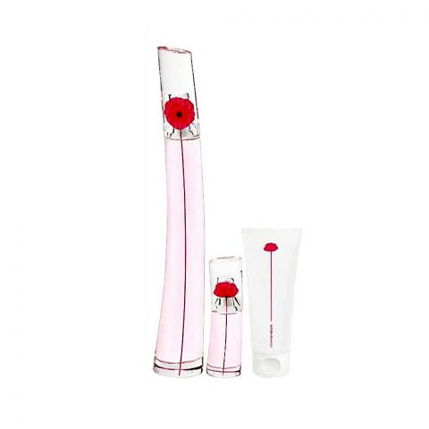 Kenzo Flower By Kenzo Poppy Bouquet Set EDP 100ml + EDP 15ml + Body Milk 75ml