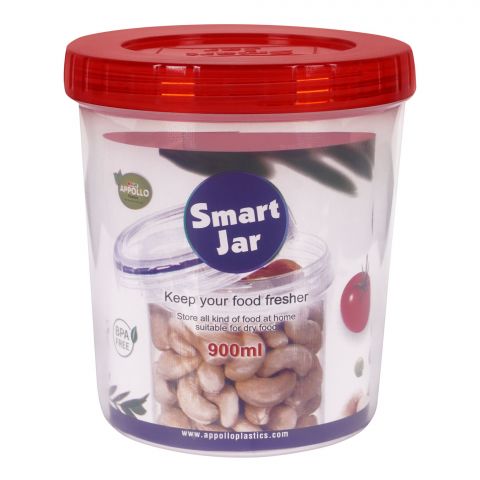 Appollo Smart Jar, Medium, 900ml, Red