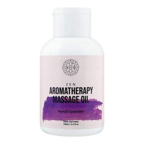 Aura Zen French Lavender Aromatherapy Massage Oil, 100ml